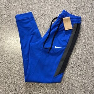 Nike Therma Fit Showtime Basketball Pants Mens S FD1133-496 Blue Warm Up Joggers